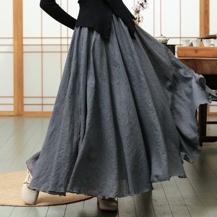 フォーマルカジュアル 優美なロングスカート