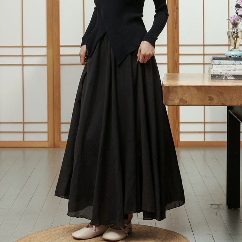 フォーマルカジュアル 優美なロングスカート