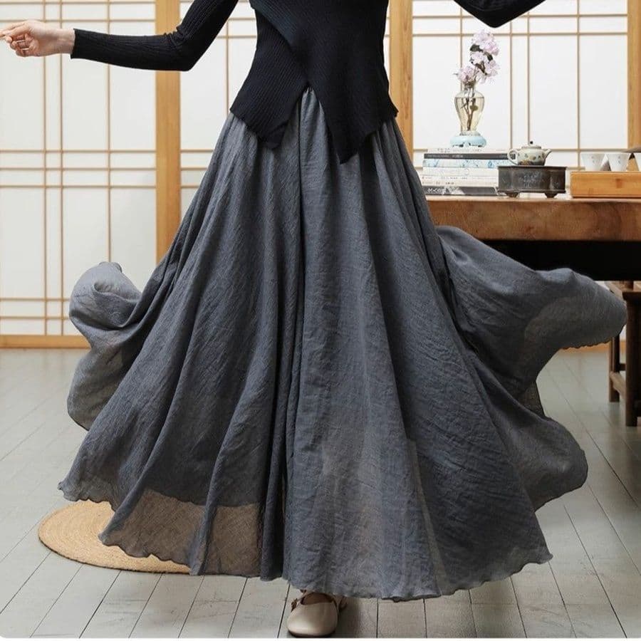 フォーマルカジュアル 優美なロングスカート