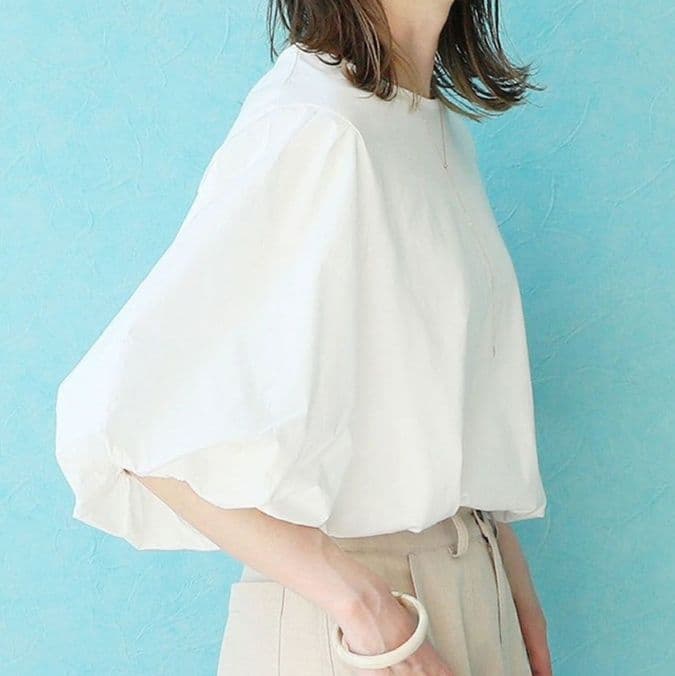 フォーマルカジュアル ふんわりバルーン袖ブラウス