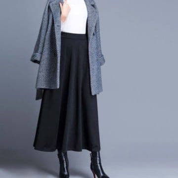 フォーマルカジュアル 優雅な佇まい フレアロングスカート