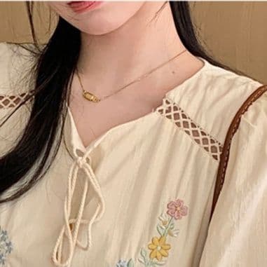 フォーマルカジュアル 花刺繍パフスリーブティアードワンピース