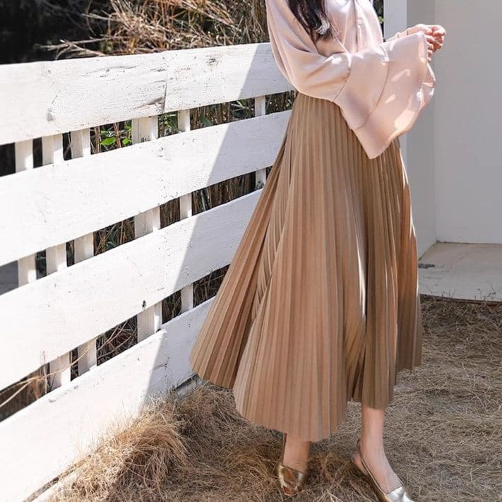 フォーマルカジュアル 優美プリーツスカート
