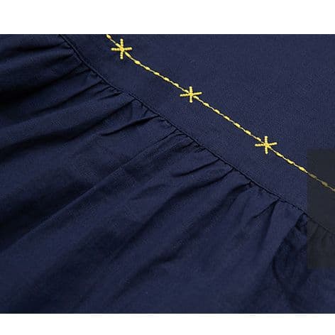 フォーマルカジュアル 刺繍デザイン切替ブラウス