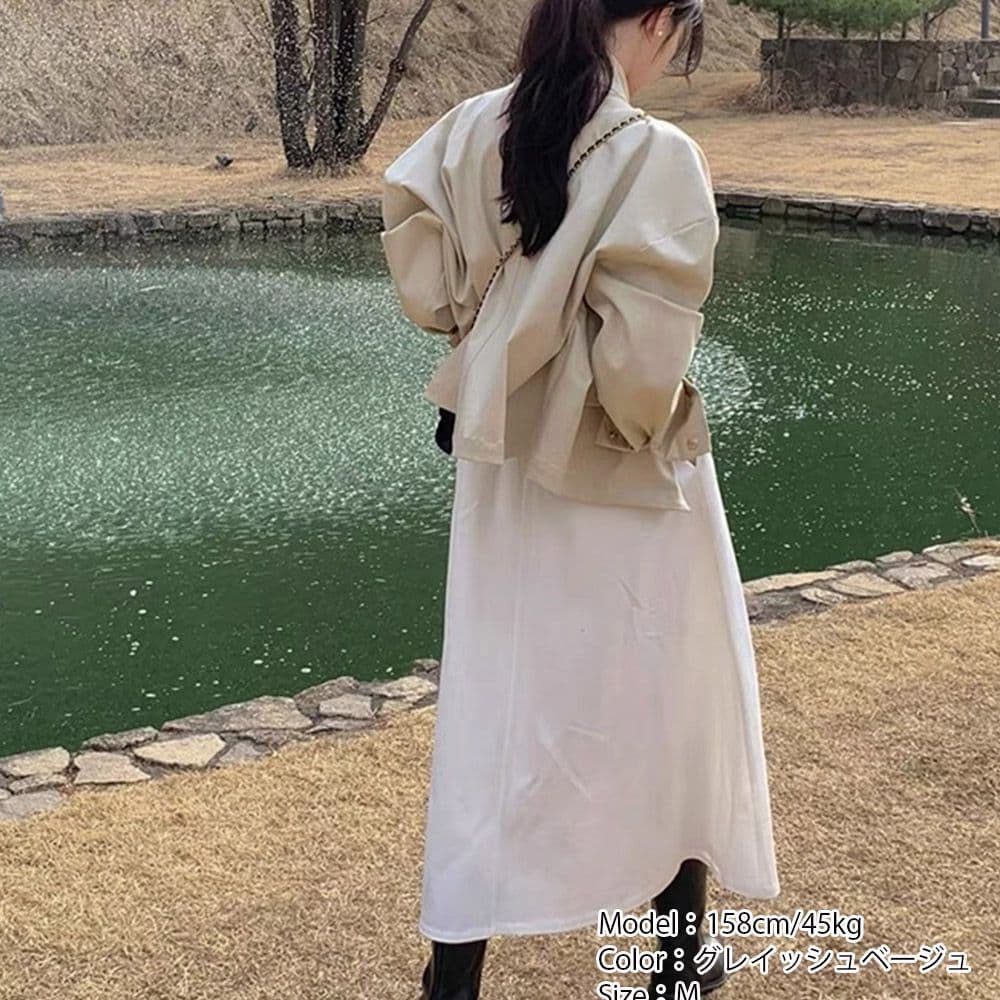 フォーマルカジュアル 参観日対応立ち襟軽量羽織りジャケット