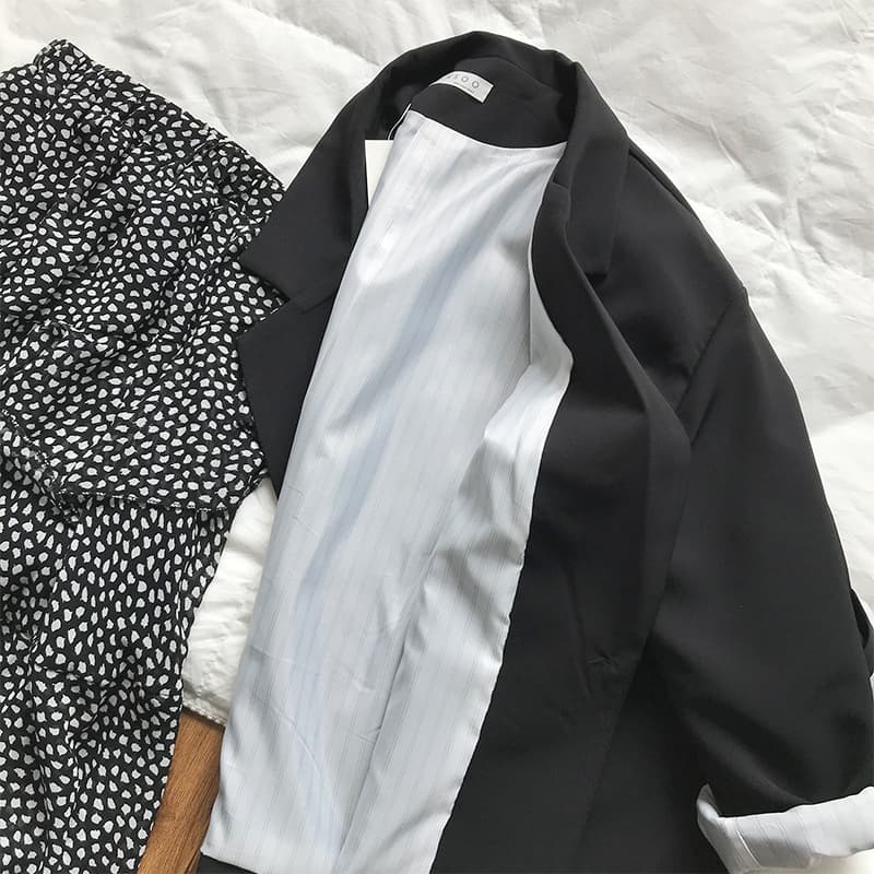 フォーマルカジュアル 通勤用テーラード仕立て jacket 襟付き裏地付きゆったりシルエット