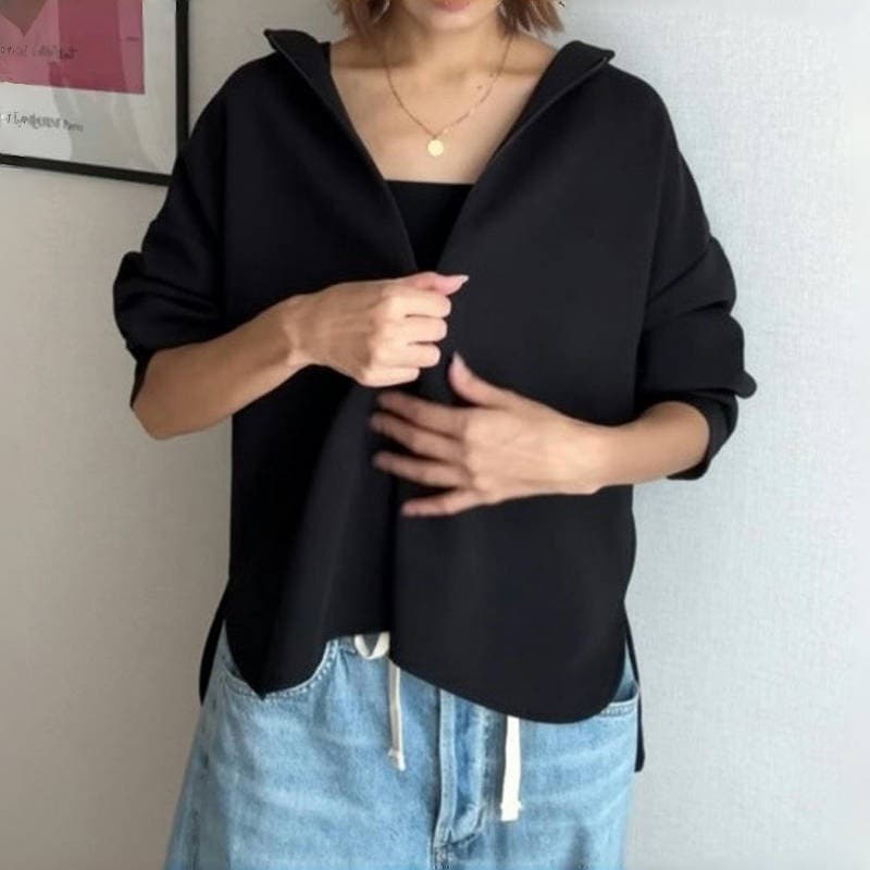 フォーマルカジュアル 参観日に最適 上品長袖ブラウス ゆったりシャツ レディース