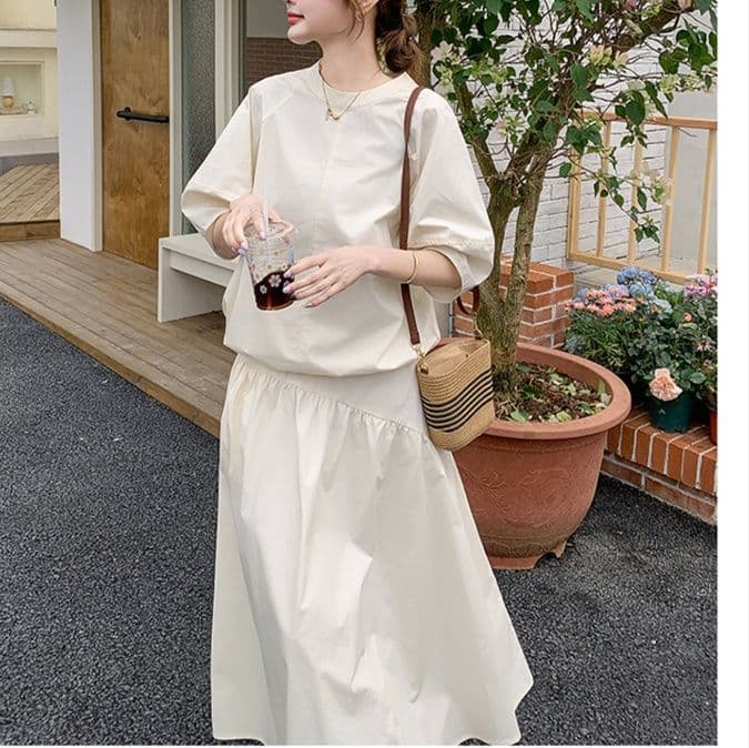 フォーマルカジュアル 優雅なたたずまい ギャザーセットアップ