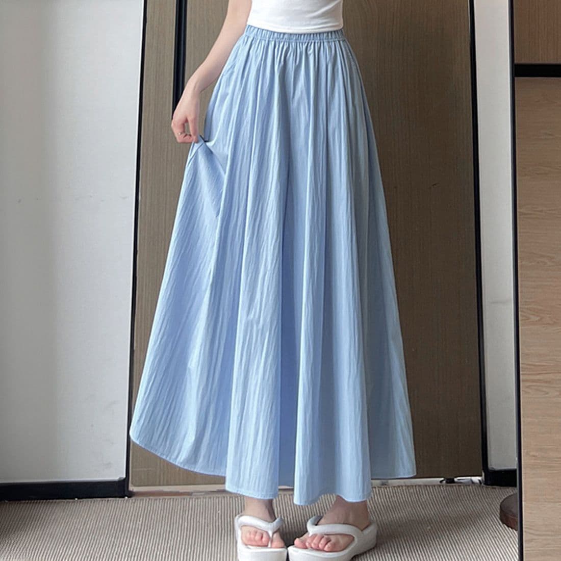 フォーマルカジュアル 参観日 冷感ワイドガウチョパンツ 春夏秋用